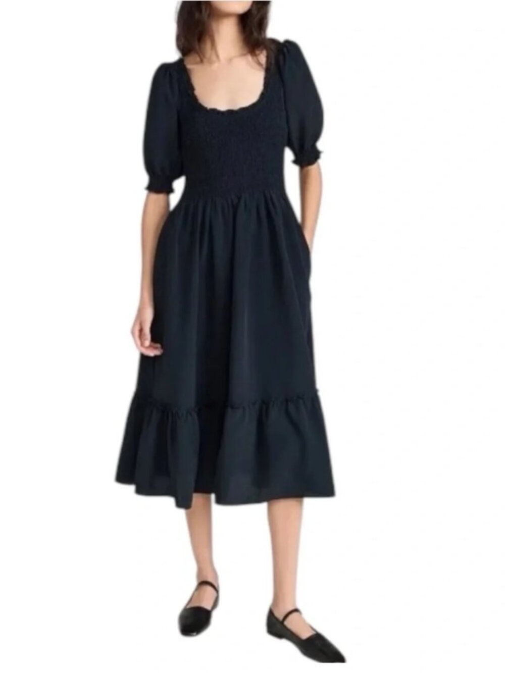 Hill House Louisa Nap Dress Black Size Large